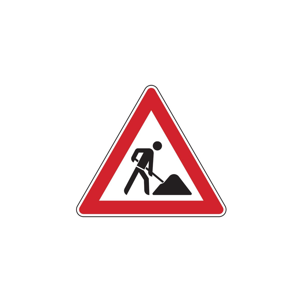 Baustelle Iconbild eines Straßenbauschildes